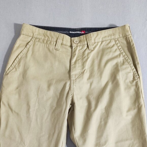 Quiksilver chino pants men's size 32 cream colour Casual Surfer Sporty - Picture 2 of 13